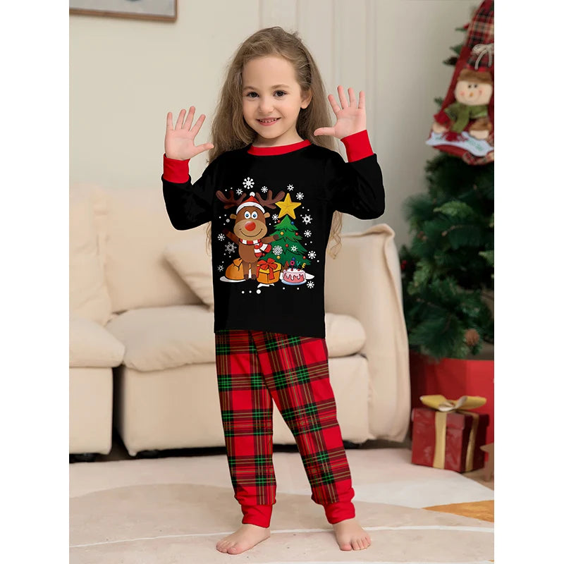 2025 Christmas Outfit Pajamas Family Matching Adult Kids News Xmas Pyjamas Clothes Set Baby Rompers Casual Sleepwear Family Look Good Vibrations