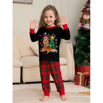2025 Christmas Outfit Pajamas Family Matching Adult Kids News Xmas Pyjamas Clothes Set Baby Rompers Casual Sleepwear Family Look Good Vibrations