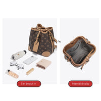 FOXER Women Small Fashion Crossbody Bag Bucket Shoulder Handbag Purse for Lady Gift for Wife Girlfriend Good Vibrations