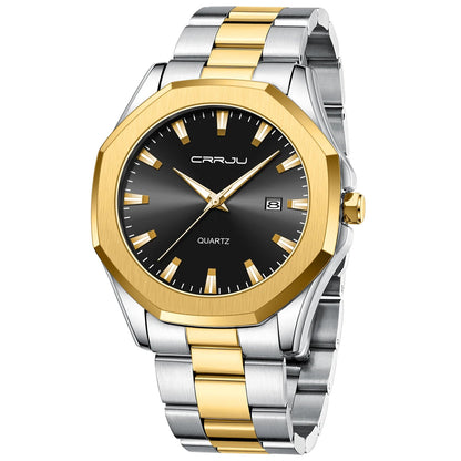 Watches for Men Classic with Date Business Dress Luxury Waterproof Luminous Mens Wrist Watch Analog Stainless Steel Men Watch Good Vibrations