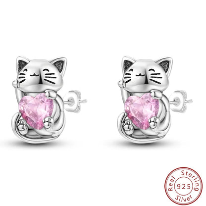 Women's Earrings 925 Sterling Silver Ocean Cute Pet Insect Plant Multi Style Earrings Fit Anniversary Delicate Jewelry Gifts Good Vibrations