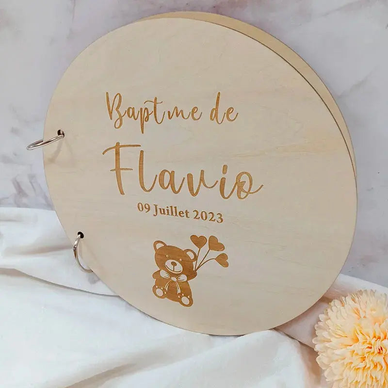 Guestbook for Baby Custom Wooden Guest Book Sign Baby Shower Decorations Birthday Party Supplies Wedding Ideas DIY Adult Kids Good Vibrations