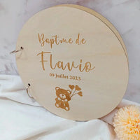 Guestbook for Baby Custom Wooden Guest Book Sign Baby Shower Decorations Birthday Party Supplies Wedding Ideas DIY Adult Kids Good Vibrations