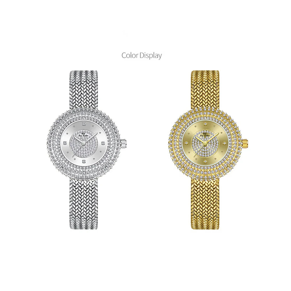 Fashion Luxury Watches For Woman New Vintage Golden Women's Wristwatches Ladies Dress Quartz Clock High Quality Relogio Feminino Good Vibrations
