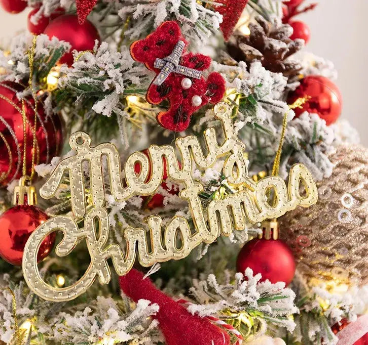 45CM Mini Christmas Tree Desktop Decorations with LED Lights Xmas New Year 2024 Ornaments Home Office Party Decors Festival Gift Good Vibrations