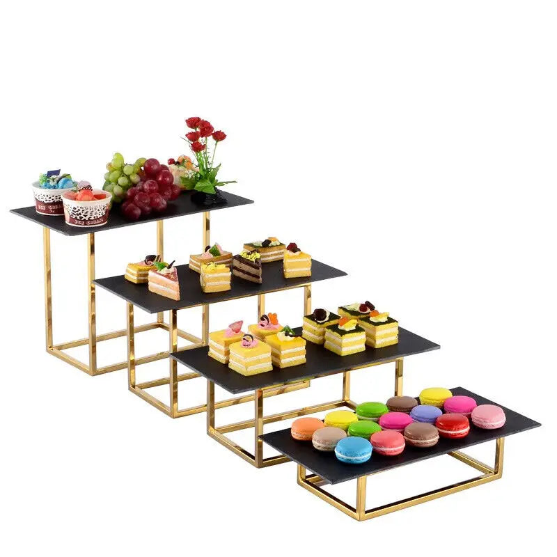 Wedding Buffet Cake Sweet Food Bread Cake Flower Dessert Holder Dessert Table Cake Stand Buffet Banquet Tea Break Metal Holder Good Vibrations