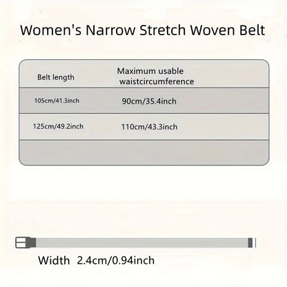 Women's elastic and elastic woven belt in one outfit, casual and versatile denim belt for men and women Good Vibrations