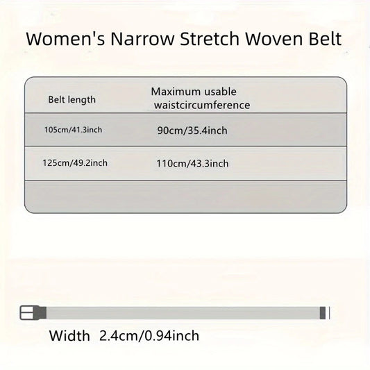 Women's elastic and elastic woven belt in one outfit, casual and versatile denim belt for men and women Good Vibrations