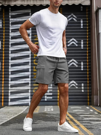 Big Pocket Men's Shorts Casual Work Cool Pants with point Loose Fit Clothing Waist Sports Male Outfit Shorts Good Vibrations