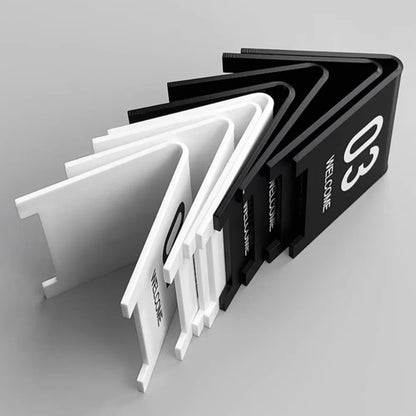 5PC Acrylic Table Number Plate white black Booked Seat Plate Standing Plate Digital Number Good Vibrations