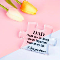 Meaningful Dad Puzzle Shaped Acrylic Plaque Gift for Dad Who Has Everything, a Lasting Expression of Your Love Good Vibrations