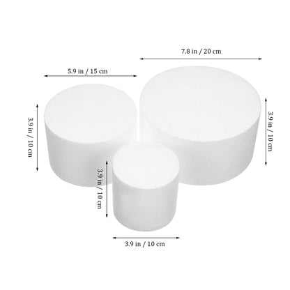 3 Pcs Cake Dummies Cake Models Fake Cake Decors Triple Tier Cake Wedding Cake Rounds Foams Ornament Square Decorate Good Vibrations