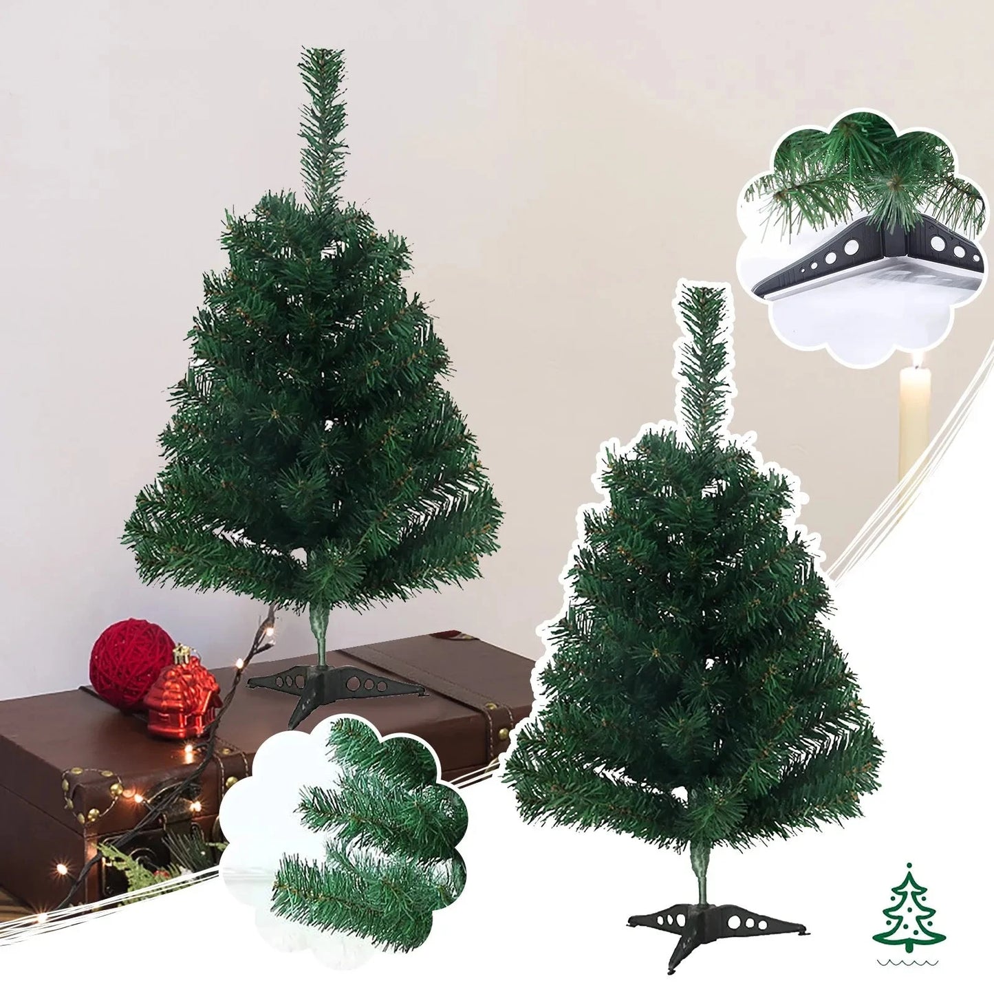 Christmas Desktop Mini Christmas Tree Christmas Decoration 2024 рождественский декор Dekoration Zu Hause Good Vibrations