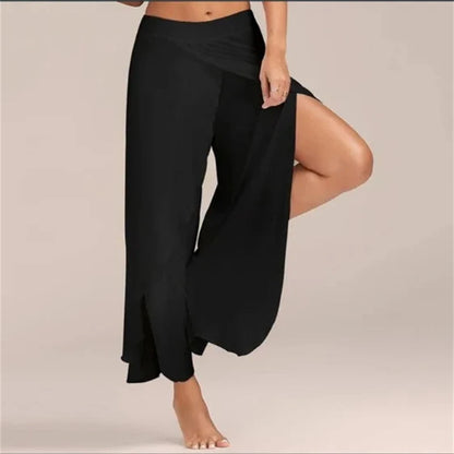 Women's Pants Sexy Crossover Sexy Wide-legged Yoga Pants Good Vibrations