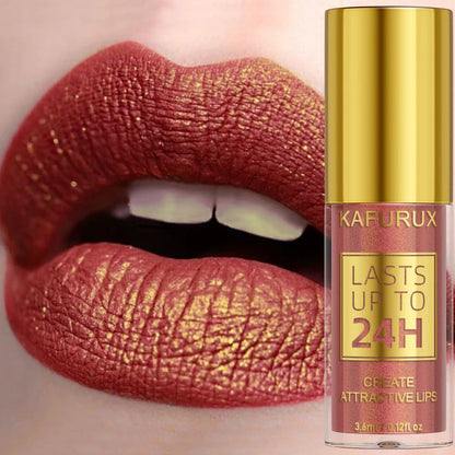 14 Colors Glitter Metallic Lip Glaze Shiny Long Lasting Lip Gloss Waterproof Liquid Lipstick Makeup Lip Oil Lip Tint Gifts for W Good Vibrations