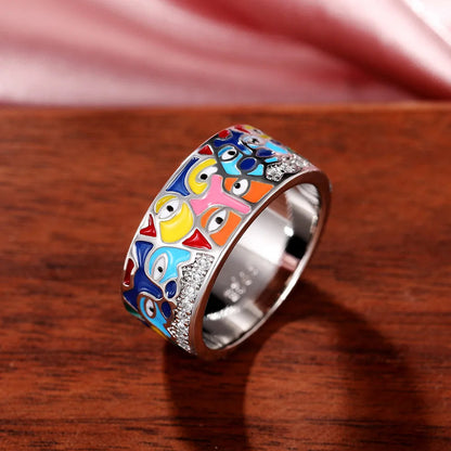 Green Leaf Enamel Handmade Oil Dropping Women's Ring Charm High Luxury Westernized  Prom Fancy Birthday Gift Fashion Jewelry Good Vibrations