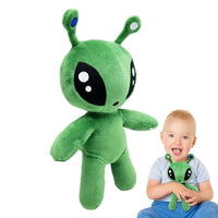 34CM Aftonsparv Green Alien Plush Toy Dolls Cute Animal Stuffed Soft Toy For Childrens Birthday Christmas Gifts Good Vibrations