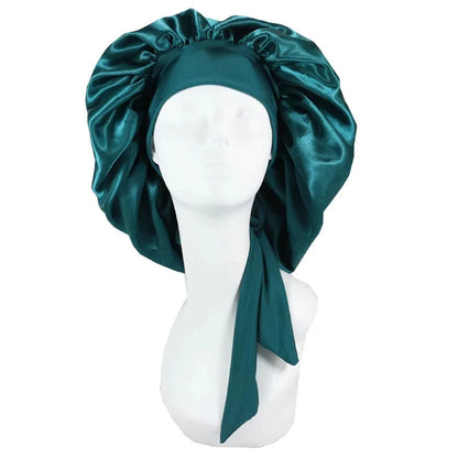 Women Satin Solid Sleeping Hat Night Sleep Cap Hair Care Bonnet Nightcap For Women Men Unisex Cap Bonnet De Nuit Shower Turban Good Vibrations