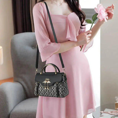 High Quality Bags Fashion Print Leather Shoulder Bag Luxury Design Shoulder Bag Elegant Small Square Bag Good Vibrations Adult Super Store