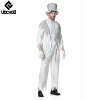 Halloween Magician Cosplay Costume Halloween Men Suit Vintage White Gentleman Dress Up Stage Performance Carnival Clothing Good Vibrations