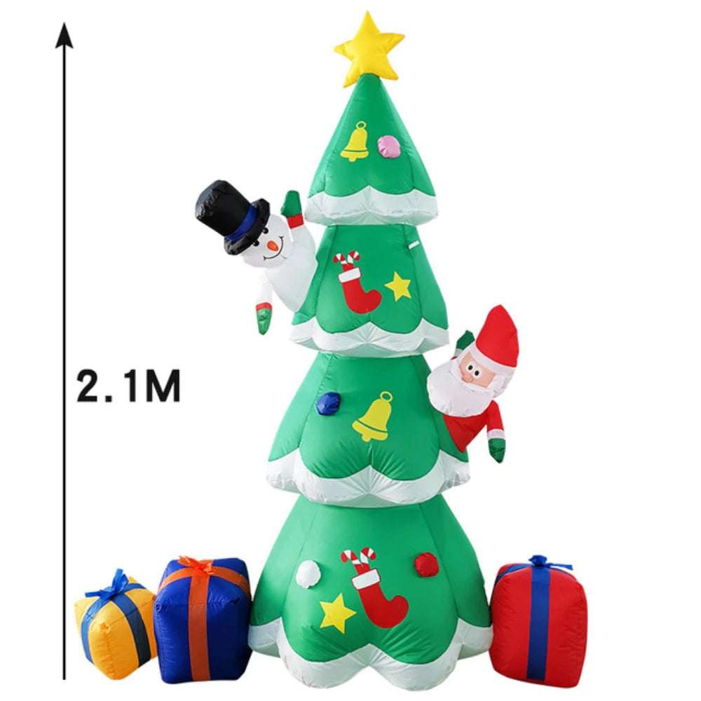 Christmas Inflatables Glowing Snowman Penguins Santa Claus with Built-in LED Decoration for Xmas Party Indoor Outdoor Yard Good Vibrations