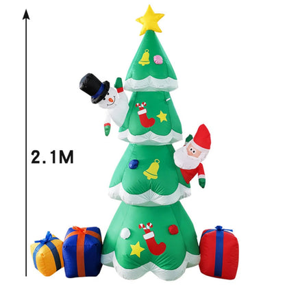 Christmas Inflatables Glowing Snowman Penguins Santa Claus with Built-in LED Decoration for Xmas Party Indoor Outdoor Yard Good Vibrations