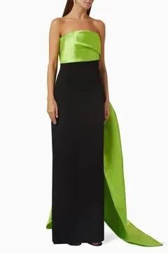 Flowers Prom Satin Evening Dresses Straight Party Dress Pleats Christmas Dress فساتين مناسبة رسمية Customized Good Vibrations
