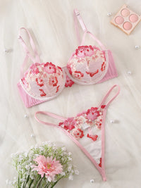 Women's Underwear Set Fancy Woman Semi-Sheer Embroidery Beautiful Bra And Panty Sets Erotic Outfits Sexy Lingerie Good Vibrations