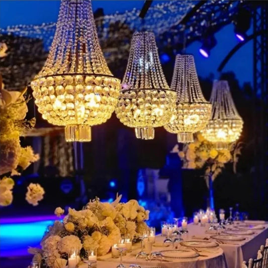 12 pcs Wedding Props Luxury Party Events Stage Decorative Lights Chandelier Centerpiece Wedding Decor backdrop wedding