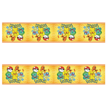 Pokemon Birthday Party Disposable Party Plates Pikachu Theme Tablecloth Character Balloon Birthday Decoration Baby Shower Suppli Good Vibrations