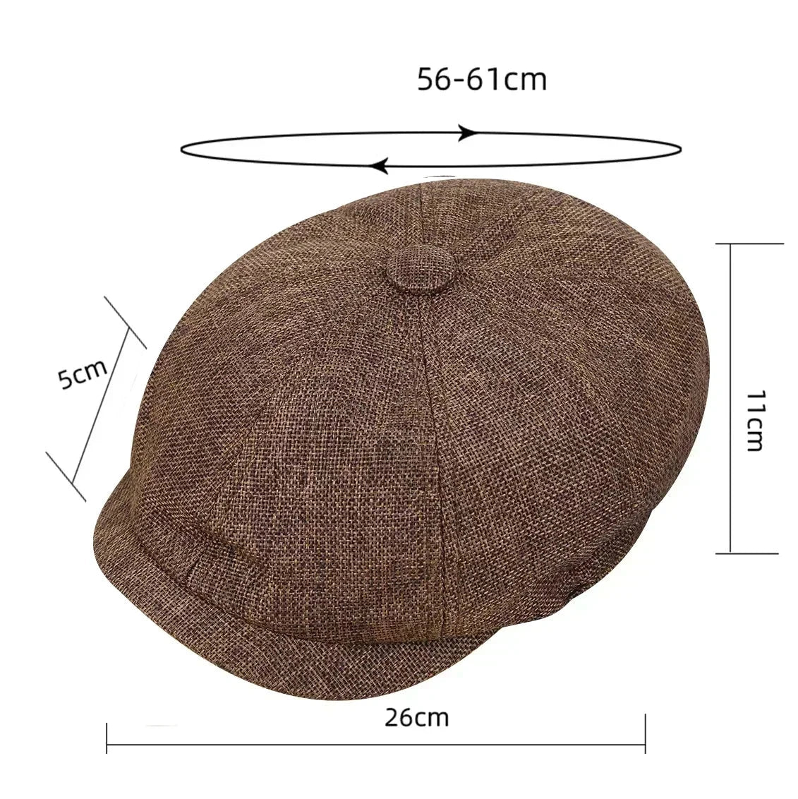 Hat Men Beret Cabbie Driving Hunting Caps Vintage Tweed Blinders Berets Flat Peaked Cap Street Hats for Men Women Good Vibrations