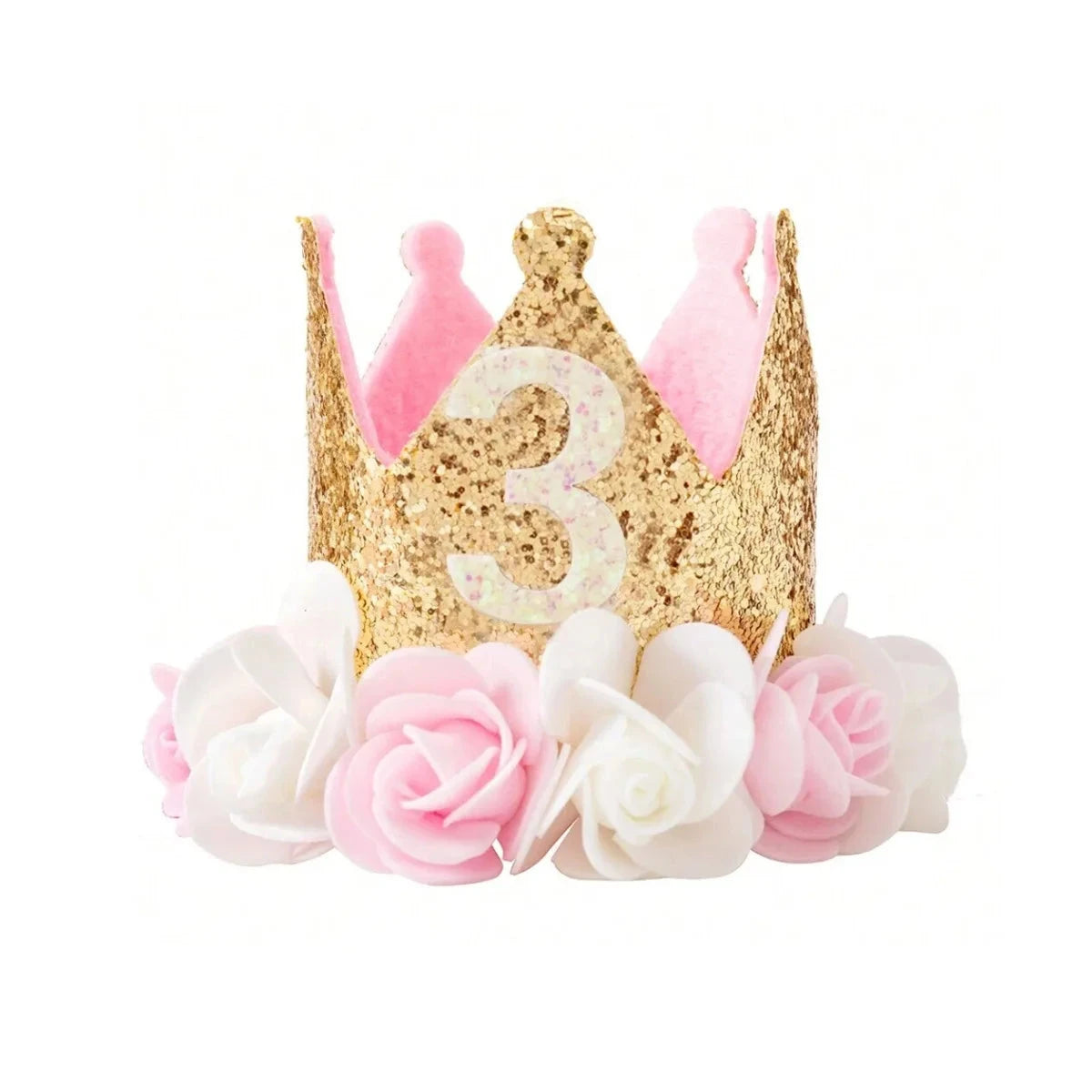DIY 1st 2nd 3rd Birthday Crown Hat Handmade Accessories Baby One Happy Birthday Party Headband Hat Baby Shower Party Supplies Good Vibrations