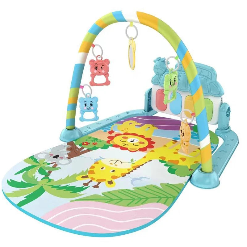 Baby fitness stand toy, newborn baby music, pedal piano, crawling mat, baby toy Good Vibrations