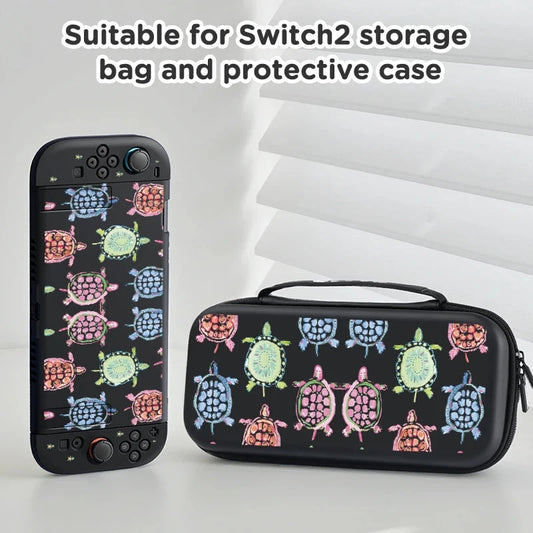for Switch2 protective case and storage bag, scratch-resistant and drop-resistant, can store game consoles and accessories Good Vibrations