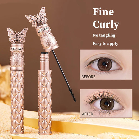 GECOMO Butterfly Flying Volume Mascara Curl Long-lasting Makeup Thin Brush Eyelash Primer Shape Good Vibrations