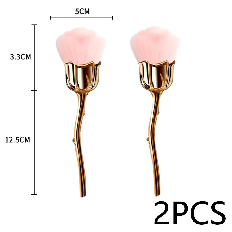 Rose-shaped Soft Brush For Manicure Nail Art Dust Brush Nail Dust Brush Gel Polish Dust Cleaning Nail Brushes Tool Nail Supplies Good Vibrations