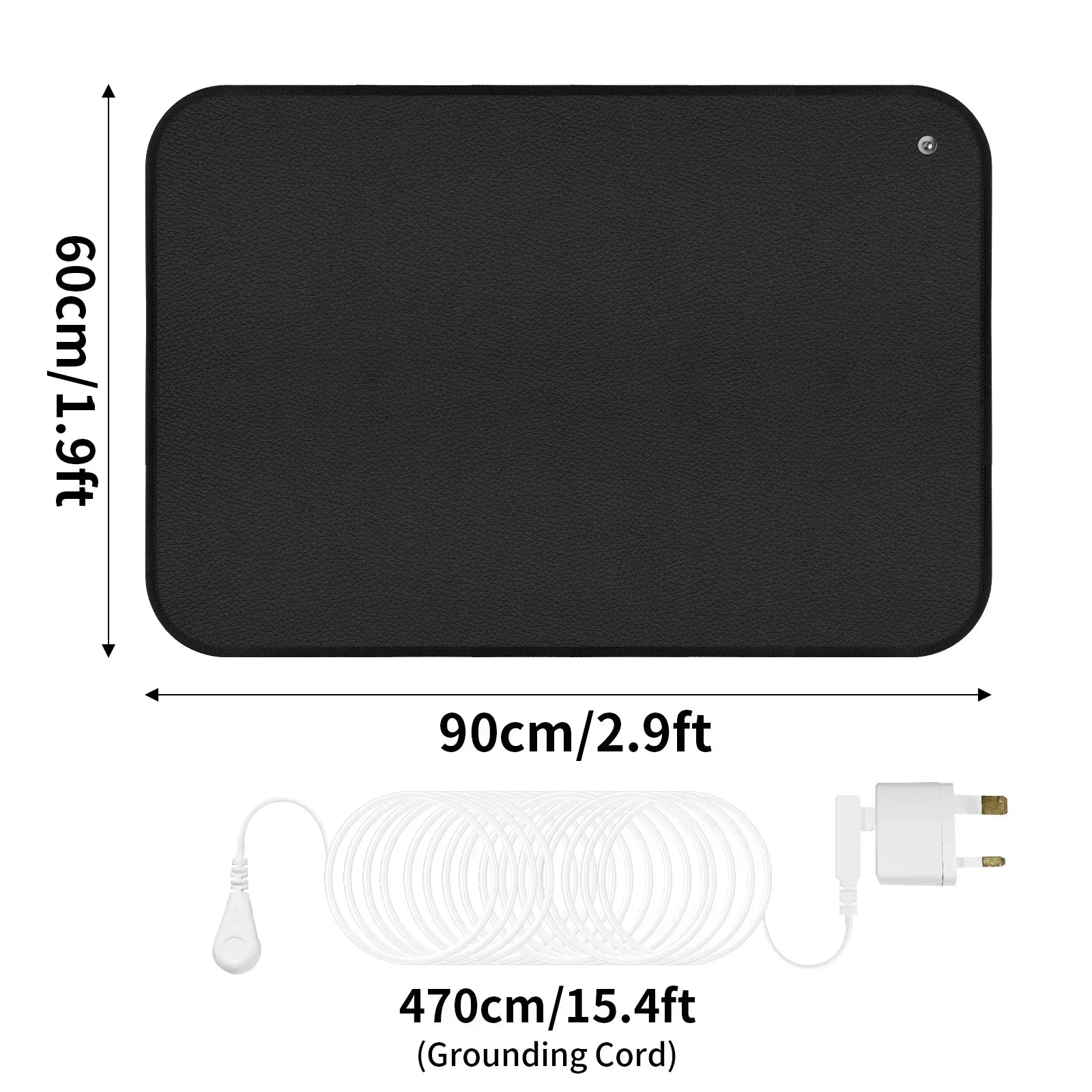 Grounding Mat for Sleep Energy Pain Relief Inflammation Balance Wellness Earth Connected Therapy for Grounding Conductive Rug Good Vibrations
