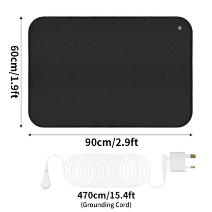 Grounding Mat for Sleep Energy Pain Relief Inflammation Balance Wellness Earth Connected Therapy for Grounding Conductive Rug Good Vibrations