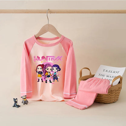 K-Pop Hunters Zoey Mira Rumi Children's Clothing Sets Boys Cartoon Sleepwear Clothes Kids Pajamas Set Baby Girls Cotton Pyjama Good Vibrations