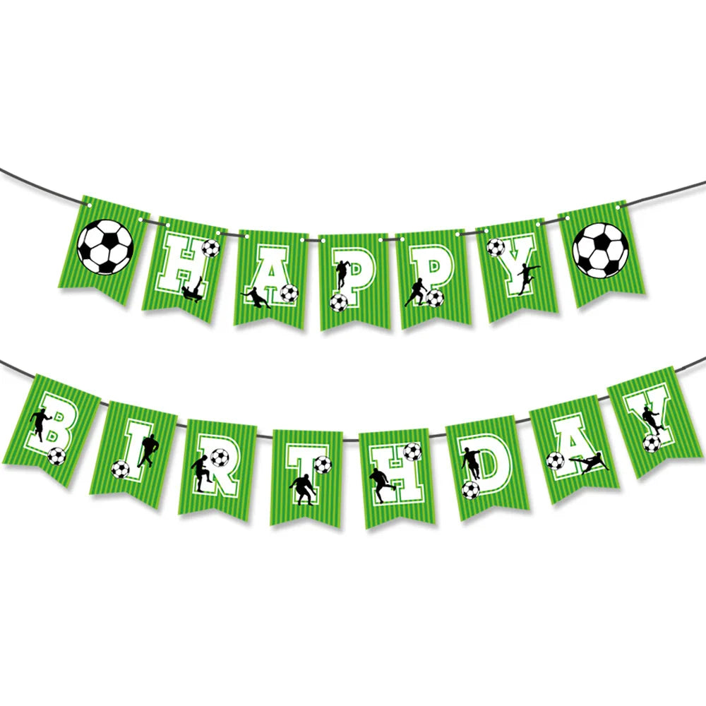 Soccer Party Disposable Tableware Paper Plates Cups Napkins Tablecloth Soccer Birthday Party Decoration Good Vibrations