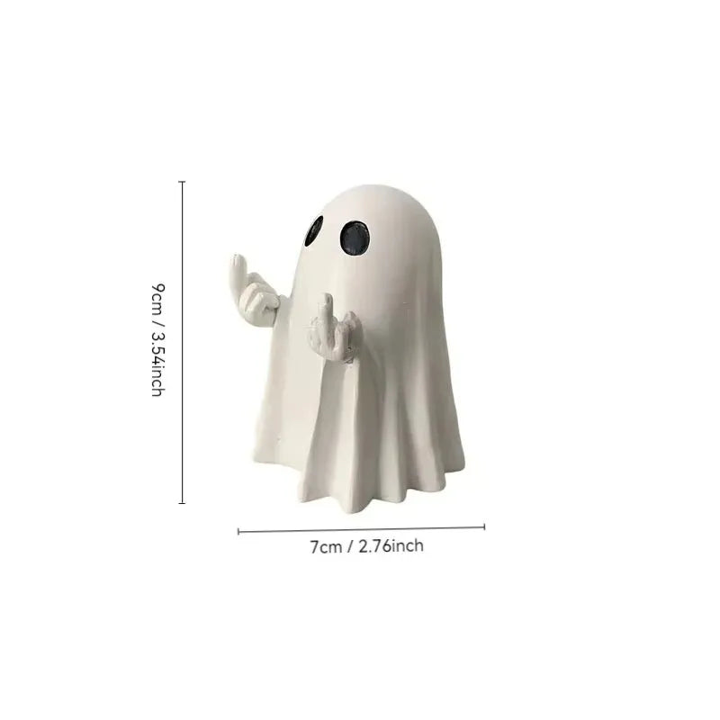 New Cute Cute Ghost Statue Ghosts Small Scary Ghost Figurines Halloween Home Decorations Coffee Table Centerpieces Shelf Good Vibrations