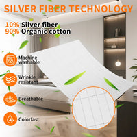Grounding Bed Sheet Anti-static Grounding Sheet Conductive 95% Cotton and 5% Soft Silver Fiber Flat Sheets Sleep Bed Mat Good Vibrations