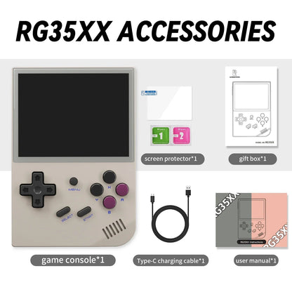 ANBERNIC RG35XX Handheld Game Console H700 Processor 3.5'' IPS Screen Linux System Retro Portable Video Console 2024 New Model Good Vibrations
