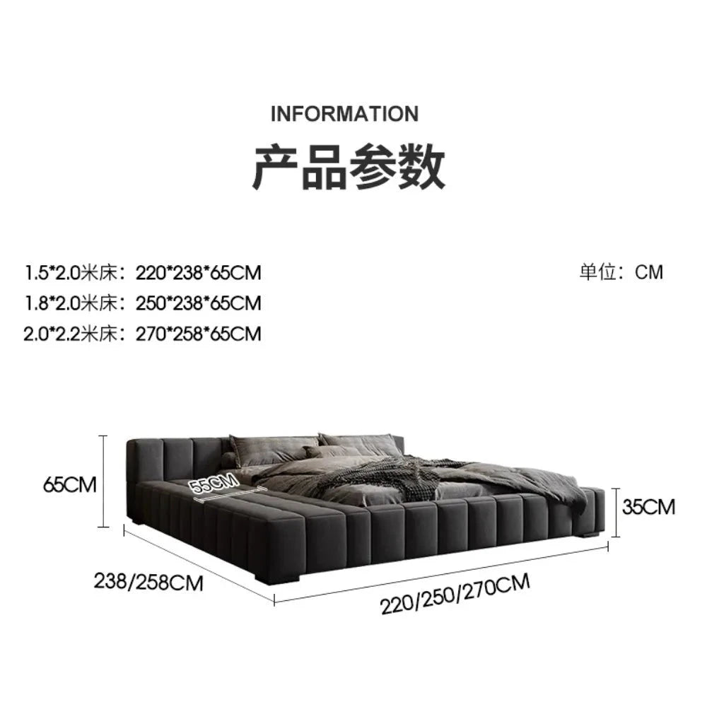 King Size Japanese Bed Double Unique Nightstand Single Beds Sleeping Upholstery Muebles Para El Hogar Bedroom Decoration Good Vibrations