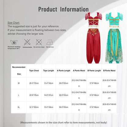 Women Arabic Belly Dance Costume Oriental Indian Sari Bollywoods Jasmine Halloween Cosplay Top Pants Rave Phot Dancewear Outfit Good Vibrations