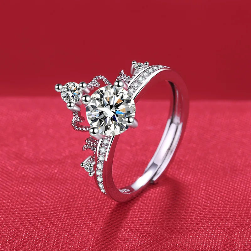 925 Sterling Silver Ring Hot AAA Zircon adjustable Size Engagement Rings For Women Wedding Ring Party Fashion Nice Jewelry Gift Good Vibrations