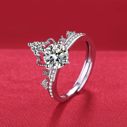 925 Sterling Silver Ring Hot AAA Zircon adjustable Size Engagement Rings For Women Wedding Ring Party Fashion Nice Jewelry Gift Good Vibrations