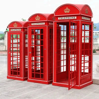 Wholesale Wedding Prop Photo Booth Flower Decoration Metal London Style Pink Telephone Booth Good Vibrations