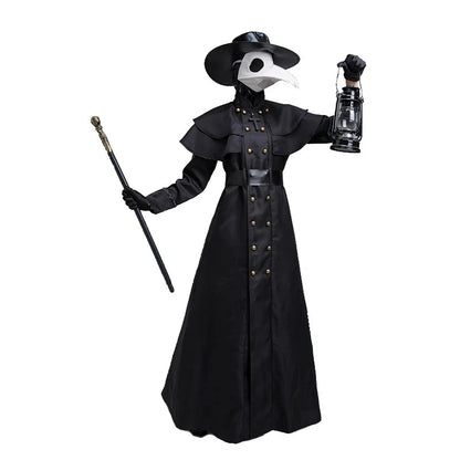 Carnival Halloween Couples Plague Doctor Costume Middle Ages War Nurse Bird Beak Playsuit Cosplay Fancy Party Dress Good Vibrations