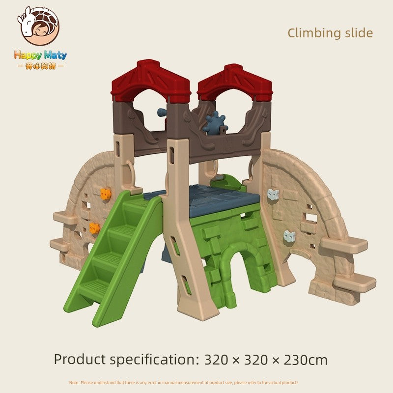 Kindergarten Outdoor Multi-Functional Game House Small House Children Play House Slide Combination Mushroom House Amusement Park Good Vibrations
